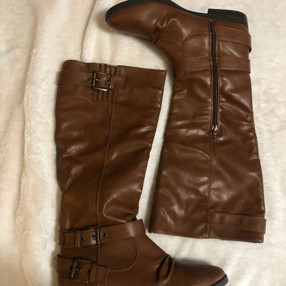 Brown Knee-High Boots (NWOT)